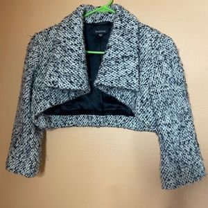 BEBE Tweed Cropped | Vintage Style | Black/White